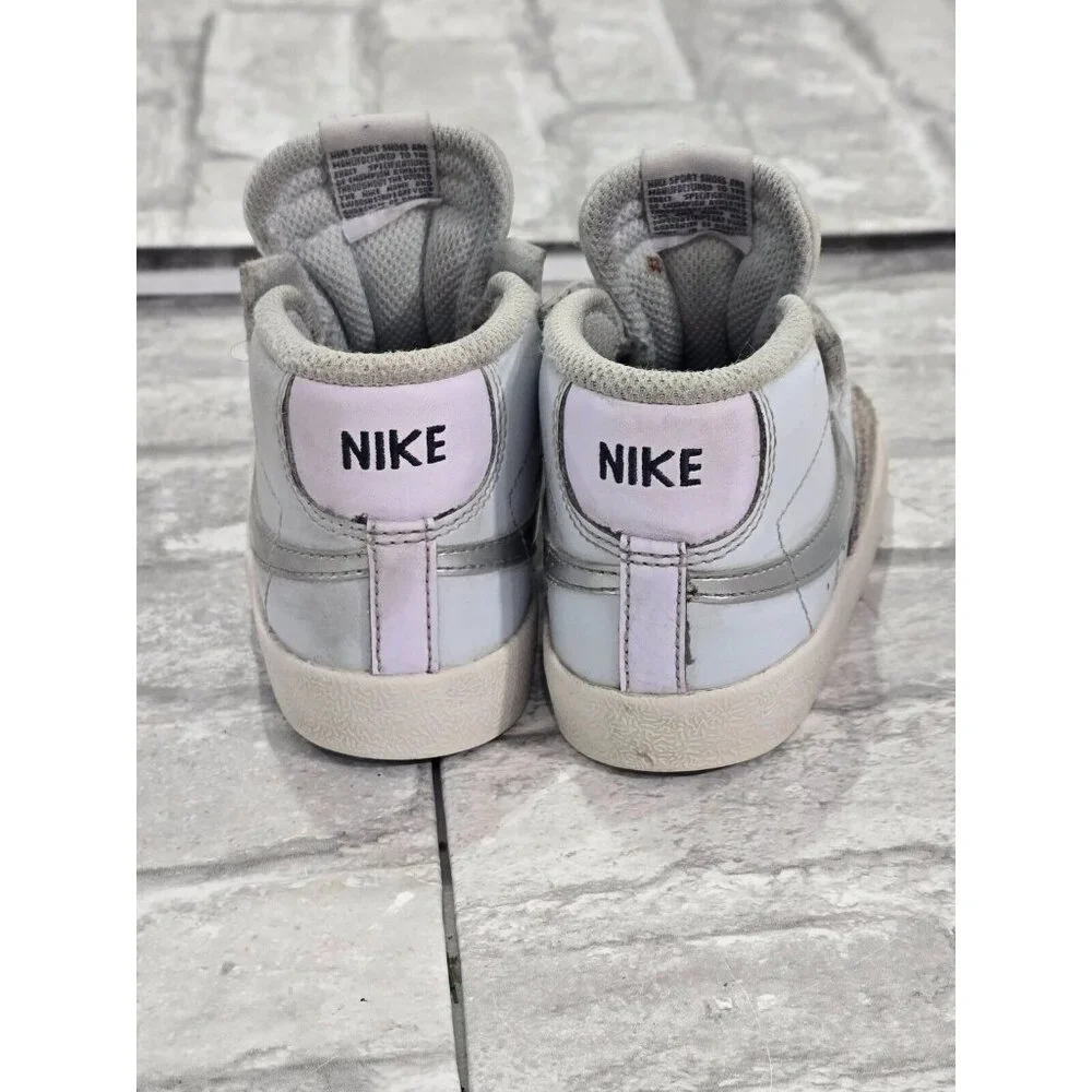 Nike Blazer Mid SE (TD) Toddler Shoes‎ White Gray Off White Size 8C DM1001-100